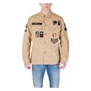 Lange mouwen katoenen overhemd Lente/Zomer collectie Replay , Beige , ...