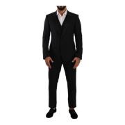 Zwart Slim Fit 3-delig Pak Dolce & Gabbana , Black , Heren