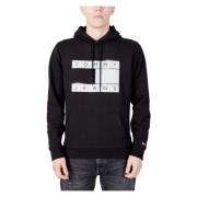 Grafische Hoodie Zwart Print Herfst/Winter Tommy Jeans , Black , Heren