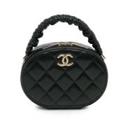 Pre-owned Leather handbags Chanel Vintage , Black , Dames