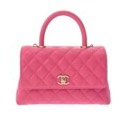 Pre-owned Leather chanel-bags Chanel Vintage , Pink , Dames