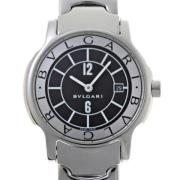 Pre-owned Stainless Steel watches Bvlgari Vintage , Black , Dames