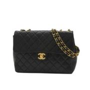 Pre-owned Leather chanel-bags Chanel Vintage , Black , Dames