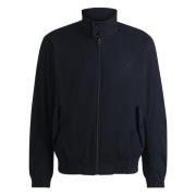 Elastische Katoenen Jas met Twill Structuur Hugo Boss , Blue , Heren