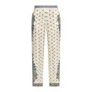 Hoge taille slim fit broek paisley print Etro , White , Dames