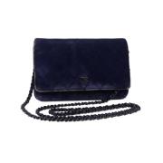 Pre-owned Cotton chanel-bags Chanel Vintage , Blue , Dames