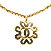 Pre-owned Metal necklaces Chanel Vintage , Yellow , Dames