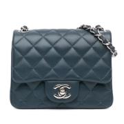 Pre-owned Leather chanel-bags Chanel Vintage , Blue , Dames