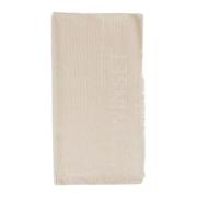 Delicate Beige Paillet Jacquard Sjaal Twinset , Beige , Dames