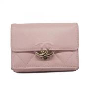 Pre-owned Leather wallets Chanel Vintage , Pink , Unisex