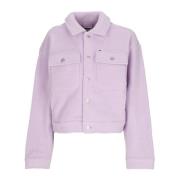 Paarse Roze Fleecejas met Kraag Obey , Purple , Dames