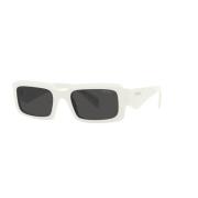 White/Dark Grey Sunglasses Prada , White , Heren