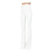 Ivoor Elegant High-Waisted Palazzo Broek Elisabetta Franchi , White , ...