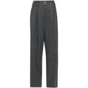 Pinstripe Wollen Broek Genny , Gray , Dames