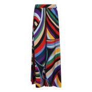 Zijden Twill Broek in Viola Rosso Emilio Pucci , Multicolor , Dames