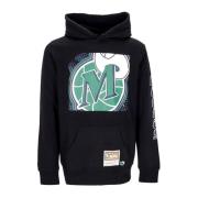 NBA Big Face Hoodie Zwart Mitchell & Ness , Black , Heren