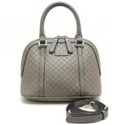 Pre-owned Leather gucci-bags Gucci Vintage , Gray , Dames