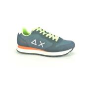 Blauw Fluorescerende Runner Sneakers Sun68 , Blue , Heren