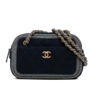 Pre-owned Wool chanel-bags Chanel Vintage , Blue , Dames