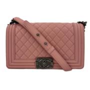 Pre-owned Leather chanel-bags Chanel Vintage , Pink , Dames