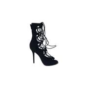 Pre-owned Suede heels Giuseppe Zanotti Pre-owned , Black , Dames