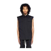 Zwarte Mouwloze Buitenshirt Rick Owens , Black , Heren