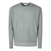 Wol Kasjmier Crew Neck Sweater Filippo De Laurentiis , Gray , Heren