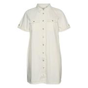 Korte Denim Jurk met GA C Vero Moda , White , Dames