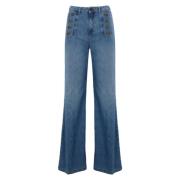 Flared Jeans Twinset , Blue , Dames