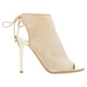 Pre-owned Suede heels Jimmy Choo Pre-owned , Beige , Dames