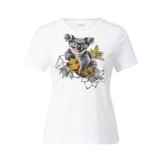 Koala Print T-Shirt Marc Cain , White , Dames