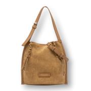 Trendy Suède Handtas met Iconische Details Gianni Chiarini , Brown , D...