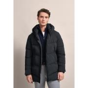 Donkerblauwe Winter Parka Jas Bugatti , Black , Heren