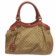 Pre-owned Canvas handbags Gucci Vintage , Beige , Dames