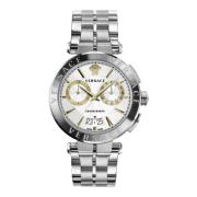 Heren Chronograaf Horloge Aion Wit Zilver Ve1D02323 Versace , Gray , H...