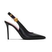 Eva slingbacks in kalfsleer Balmain , Black , Dames