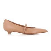 Bruin Leren Puntige Ballerina Schoenen Sergio Levantesi , Brown , Dame...