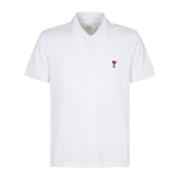 Witte T-shirts en Polos met Ami De Coeur Logo Ami Paris , White , Here...