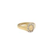 Ronde Strass Sieraden Ring Notre-v , Yellow , Dames