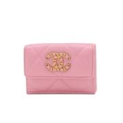 Pre-owned Leather wallets Chanel Vintage , Pink , Dames