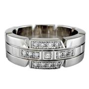 Pre-owned Silver rings Cartier Vintage , White , Dames