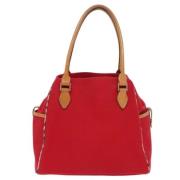 Pre-owned Canvas handbags Burberry Vintage , Red , Dames