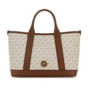 Luisa Canvas Shopping Bag Michael Kors , Beige , Dames