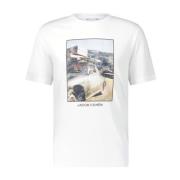 Bedrukt T-shirt, losse pasvorm, ronde hals Jacob Cohën , White , Heren