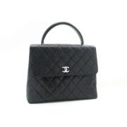 Pre-owned Leather chanel-bags Chanel Vintage , Black , Dames