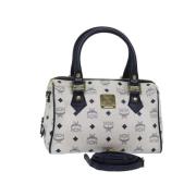 Pre-owned Fabric handbags MCM Pre-owned , White , Dames