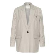 Grijze Blazer met Kakaysa Stijl Kaffe , Gray , Dames