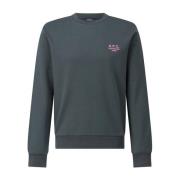 Logo Crew Neck Sweater A.p.c. , Green , Heren