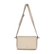 Leren Schoudertas Lotti Abro , Beige , Dames