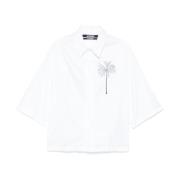 Klassieke Zwarte Blouse met Witte Voorkant Jacquemus , White , Heren